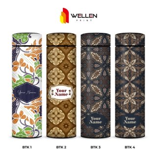 25. WELLEN PRINT - Tumbler Sakura Print UV Motif Batik Indonesia, Estetik dan Klasik