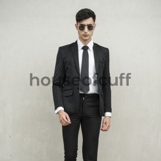 House of Cuff - Jas Pria Slim Fit Suit Blazer Formal Hitam