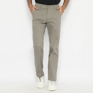 13. FICHINO Chino Pants Aria Stone Grey Regular Fit, Bagus dan Terjangkau