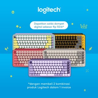 Logitech POP Keys Keyboard Wireless Mechanical Compact, Emoji Keys 