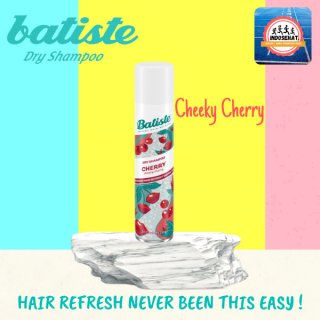 BATISTE Dry Shampoo 200 ML - Sampo Pelembut Rambut Kering & Rontok - Cheeky Cherry