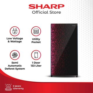 SHARP SJ-X165MG GB/GR Kulkas 1 Pintu Shine Magneglas Series [133 L]