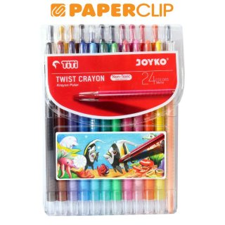 4. Crayon Joyko 24c Putar, Pilihan Warnanya Lengkap dan Warnanya Tajam