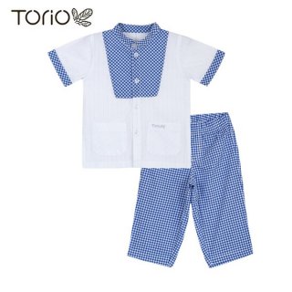 Torio Baju Anak Koko Muslim Formal Blue Set