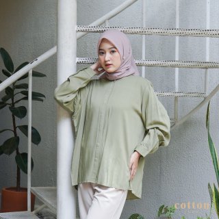 Cotton Inch - Arafah Kemeja Rayon Polos Wanita