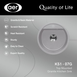 18. AER Granite Kitchen Sink - Bak Cuci Piring Granit KS1-07G