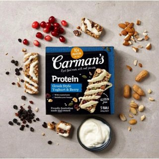 Carman's Gourmet Protein Bar Greek Style Yoghurt & Berry 5pck 200gr