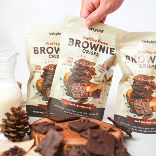 19. Vegan Brownies Crispy dengan Biji Rami dan Gula Kelapa
