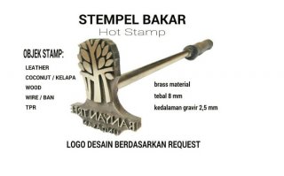 Stempel Emboss Bakar Kuningan