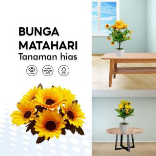 OEM ONE-C556 Ornamen Pot Tanaman Bunga Matahari 