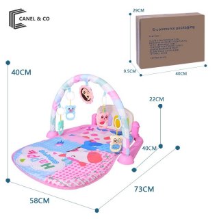CANEL & CO Baby Play Gym Baby Toys Rattle & Piano Playmat 