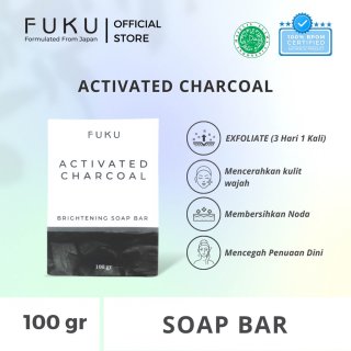 11. Fuku Soap Bar Activated Charcoal Brightening With Extract Charcoal