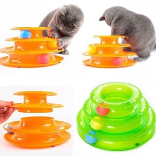 Cat Kitten Toys / Mainan Kucing Bola Interaktif 3 Tingkat