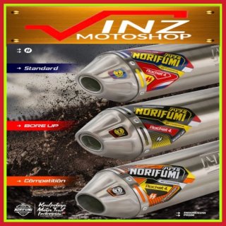 Knalpot Norifumi Rocket 4 Kompetisi Crf 155 Racing Stainless Original