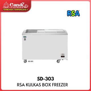 21. GEA Kulkas Box Freezer 303 liter Sliding Curve Glass SD-303