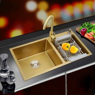 Kitchen Sink Gold 2 Lubang