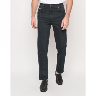 23. HILLBOSS Celana Kantor Formal Casual Jeans Panjang Pria Regular Fit Bahan Stretch Black - 4670