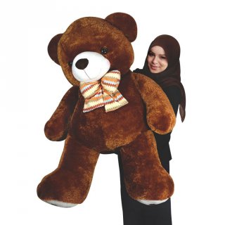 24. Teddy Bear Istana Boneka STD Ivonne Brown With syal pita, Tak Kalah Menarik dengan Warna Cokelat