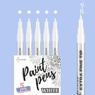 17. White Paint Pen for Rock Painting, Warna Mengkilap dan Tahan Lama