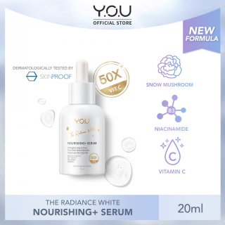11. Y.O.U The Radiance White Nourishing + Serum with 50x Vitamin C & Probiotics, Skincare yang Kaya Antioksidan untuk Kulit Kusam
