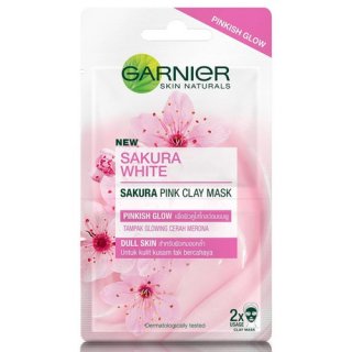20. Garnier Sakura White Pink Clay Mask, Cocok untuk Kulit Kusam Tak Bercahaya