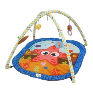 Little Friends Alas Mainan Bayi Baby Play Gym Oval Baby Play Mat 3 in 1