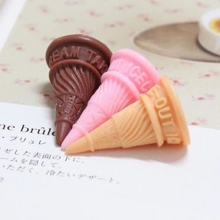 Miniature Cone Es Krim Cake Topper Bahan Craft Deco Charm