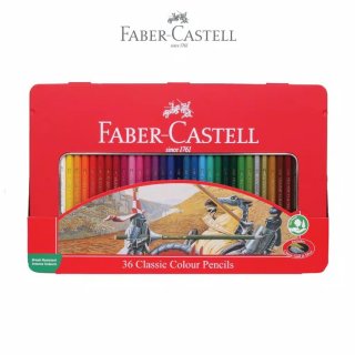 Pensil Warna Faber Castell 36 Classic Kemasan Kaleng (Tin Case)