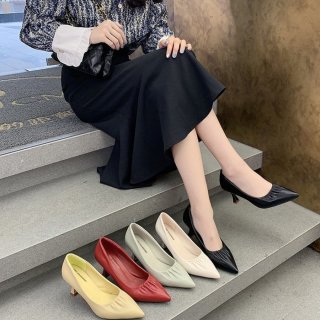 Sepatu Pump Shoes Wanita Gio Saverino Heels Sedang 