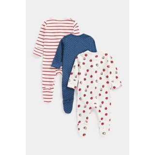 Mothercare Strawberry Sleepsuits