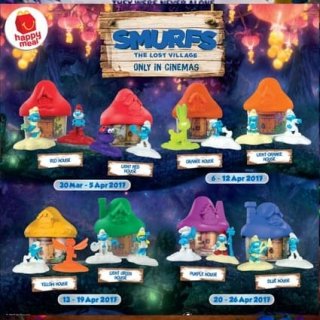 26. Smurf Happy Meal The Lost Village (Complete set) untuk Si Kolektor  Mainan Happy Meal