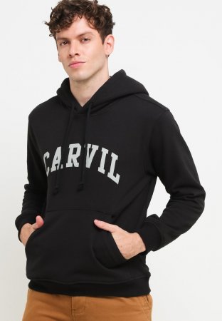17. Carvil Sweater Pria CREW-BLK BLACK