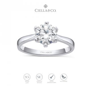 Ciella&Co.6 Prong Reverse Tapered Solitaire Engagement Ring