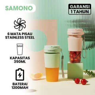SAMONO Portable Blender Juicer Mixer Jus Buah Food Grade 350mL 1200mAH