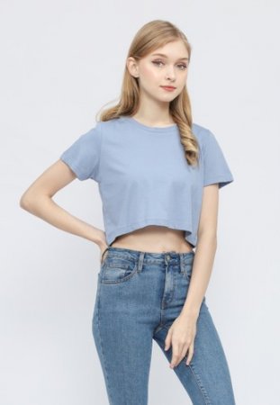 Zalmore Basic Crop T-Shirt Premium Cotton