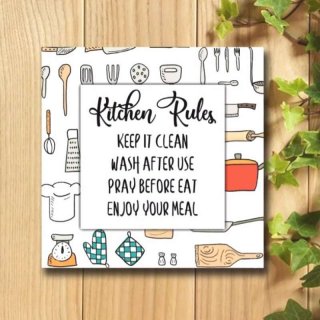 Hiasan dinding Kitchen Rules & Mom Kitchen