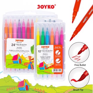 10. Color Brush Pen Pena Kuas Warna Joyko CLP Dual Tip