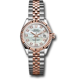 ROLEX Lady Datejust 28 279171NG White MOP Jubilee