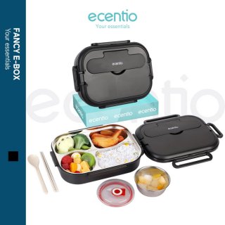 Ecentio 1L Tempat Makan Stainless Steel Lunch box Kotak Makan BPA Free