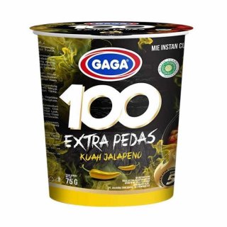Gaga 100 Cup Extra Pedas Kuah Jalapeno