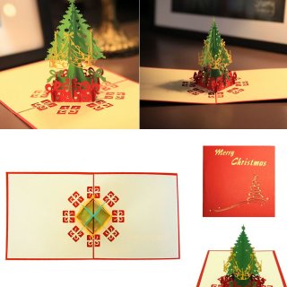 1. Kartu Ucapan Christmas 3D Pop Up yang keren abis