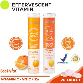 2. CoolVita Immune Boost Vitamin C dan Zinc Effervescent Tablets