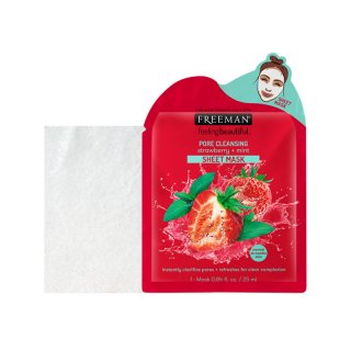 Freeman Face Mask Pore Cleansing Strawberry + Mint Sheet