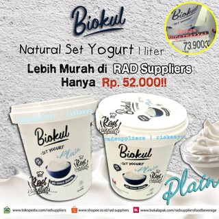 Biokul Natural Set Yogurt Plain 500 ml
