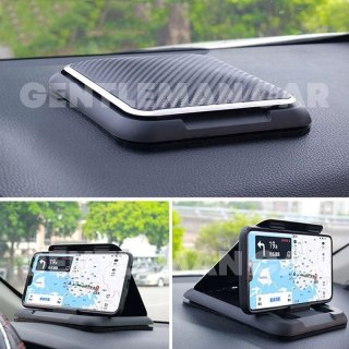 Premium Carbon Car Phone Holder Dashboard Holder SmartPhone GPS Mobil