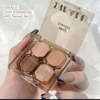 DIKALU Eyeshadow Korean 4 Palette - Eyeshadow 4 Palet - Eyeshadow Waterproof