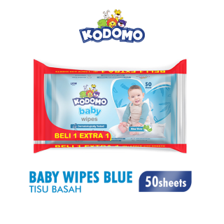 [BUY 1 GET 1] - Kodomo Classic Blue Baby Wipes 50 Sheets