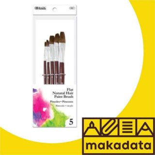 KUAS LUKIS FLAT BAZIC NATURAL HAIR PAINT BRUSH 5 3981 (1 SET )