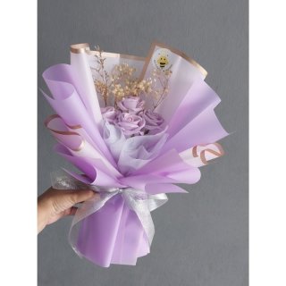 BEE FLORIST_4Pcs Flower Soap/bunga sabun/bunga artificial/buket wisuda/Lilac