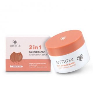 Emina 2 in 1Scrub Mask With Walnut Scrub 50 ML